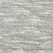 Gray striped fabric swatch with a granular texture and matte finish, displaying tonal variations and an organic, hand-woven pattern; label visible.